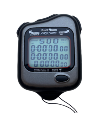 Professional level 500 lap segmented memory stopwatch
